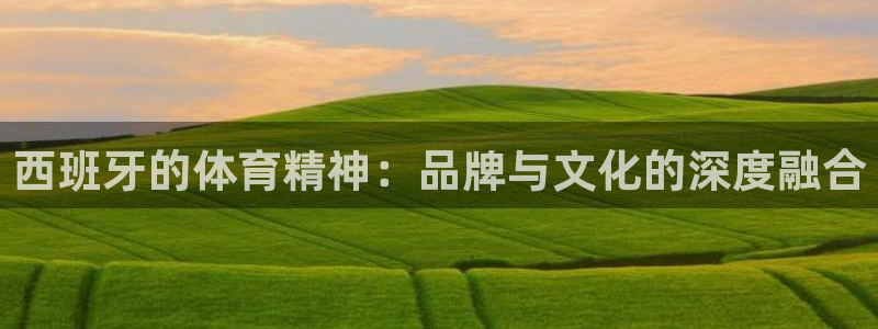 意昂4平台开户链接：西班牙的体育精神：品牌与文化的深度融合